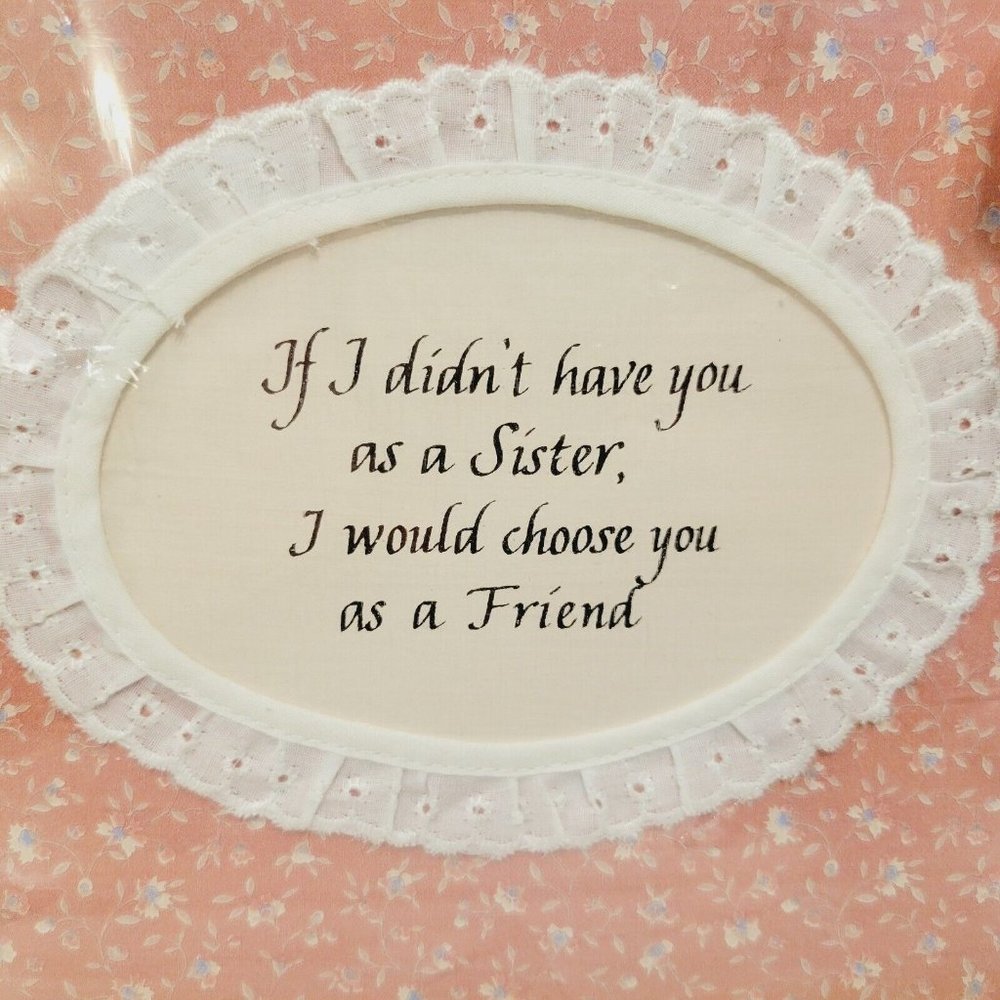 Thoughts Special People Framed Pink Floral Lace Sister Friend Gift Wall Decor